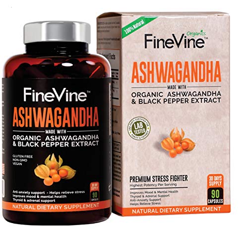  Organic Ashwagandha with Black Pepper Extract ...
