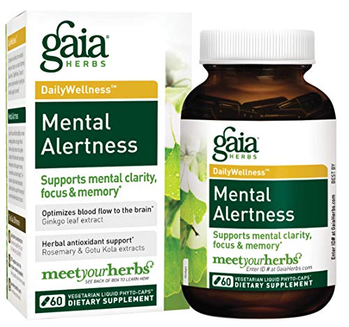  Gaia Herbs Mental Alertness Vegan Liquid Capsules, ...