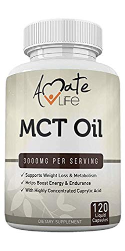  Amate Life 100% Pure MCT Oil Capsules 3000 mg ...